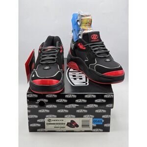 HEELYS Mens Size 9 M - Mega Pro Black Wheeled Shoes Sneaker - NIB - Fast Ship!